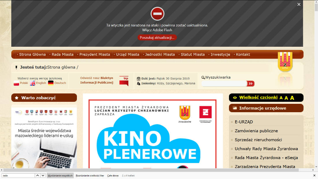 Strona internetowa Urzędu Miasta Flash.jpg