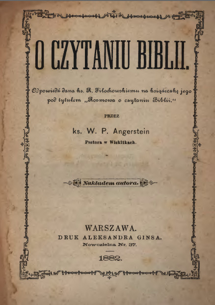 Książka Pastora Angersteina z Żyrardowa - okładka.jpg