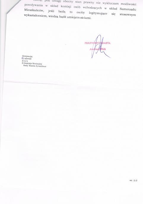 odpowiedź Andrzeja Wilka na pismo nr 2-2.JPG