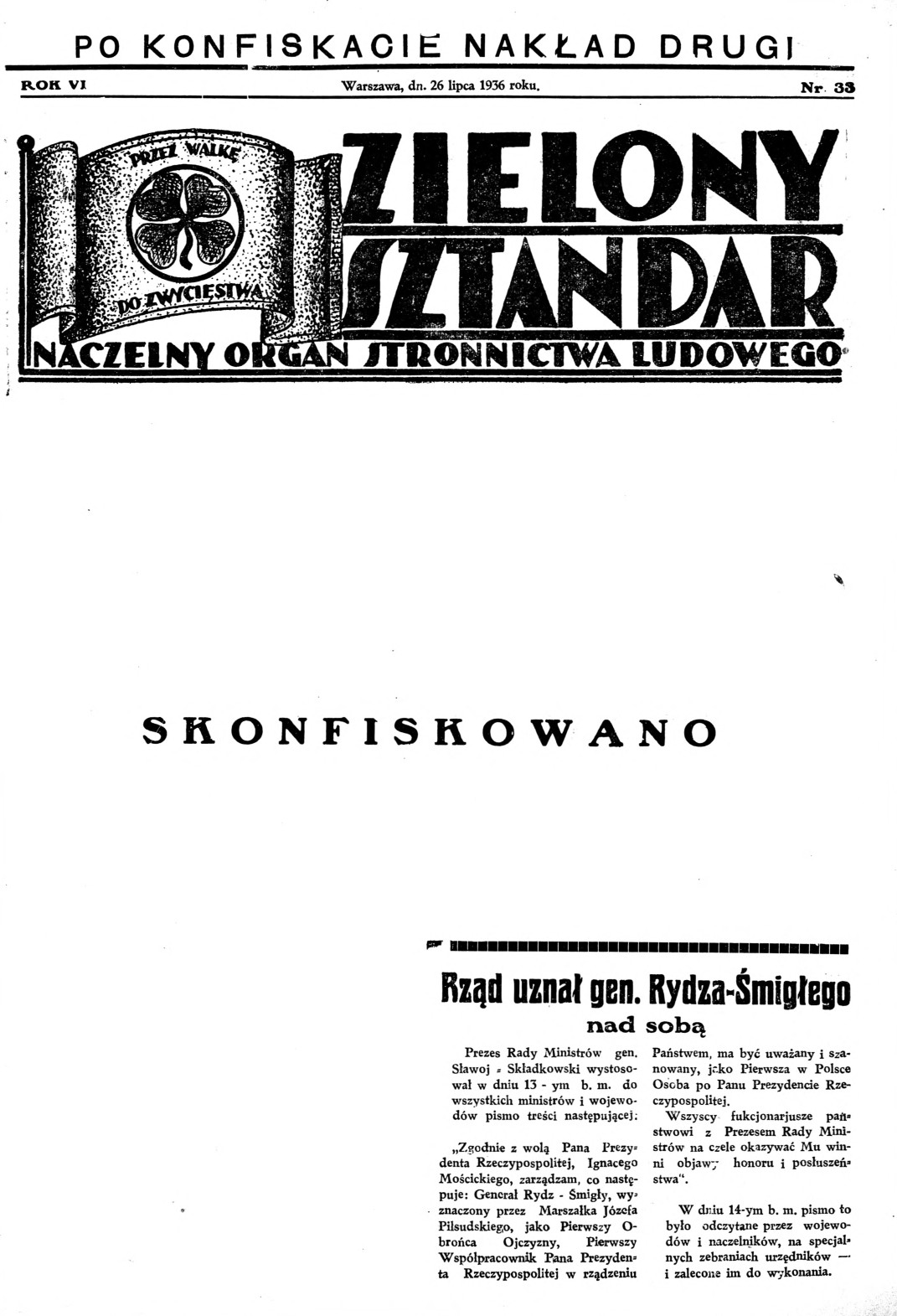 Zielony Sztandar   tygodnik społeczno polityczny - 26 lipca 1936 roku.jpg