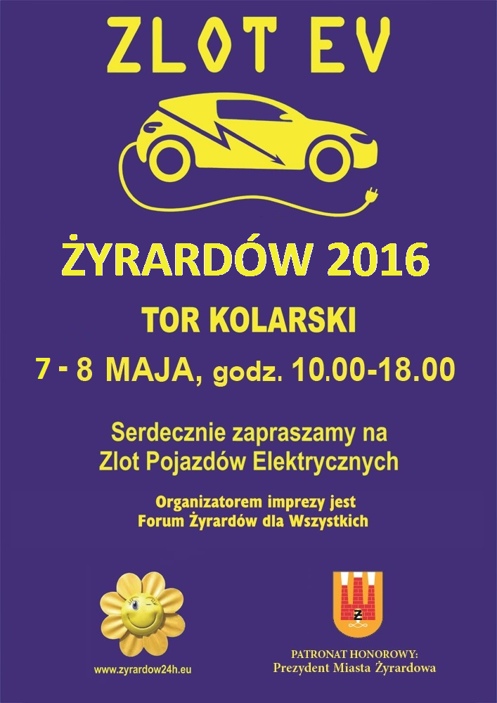 Zlot Pojazdów Elektrycznych 2016 plakat.png