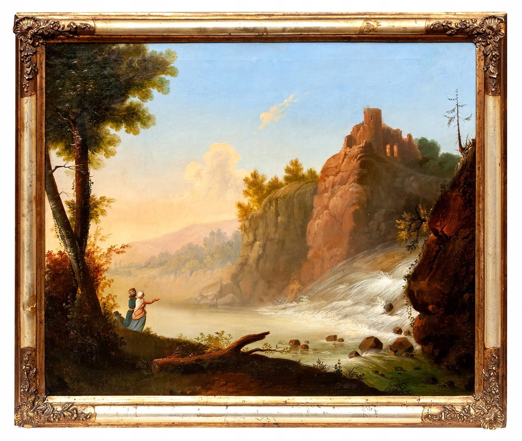 Teodor Nakielski 'Pejzaż z ruinami zamku' 1880 r..jpg