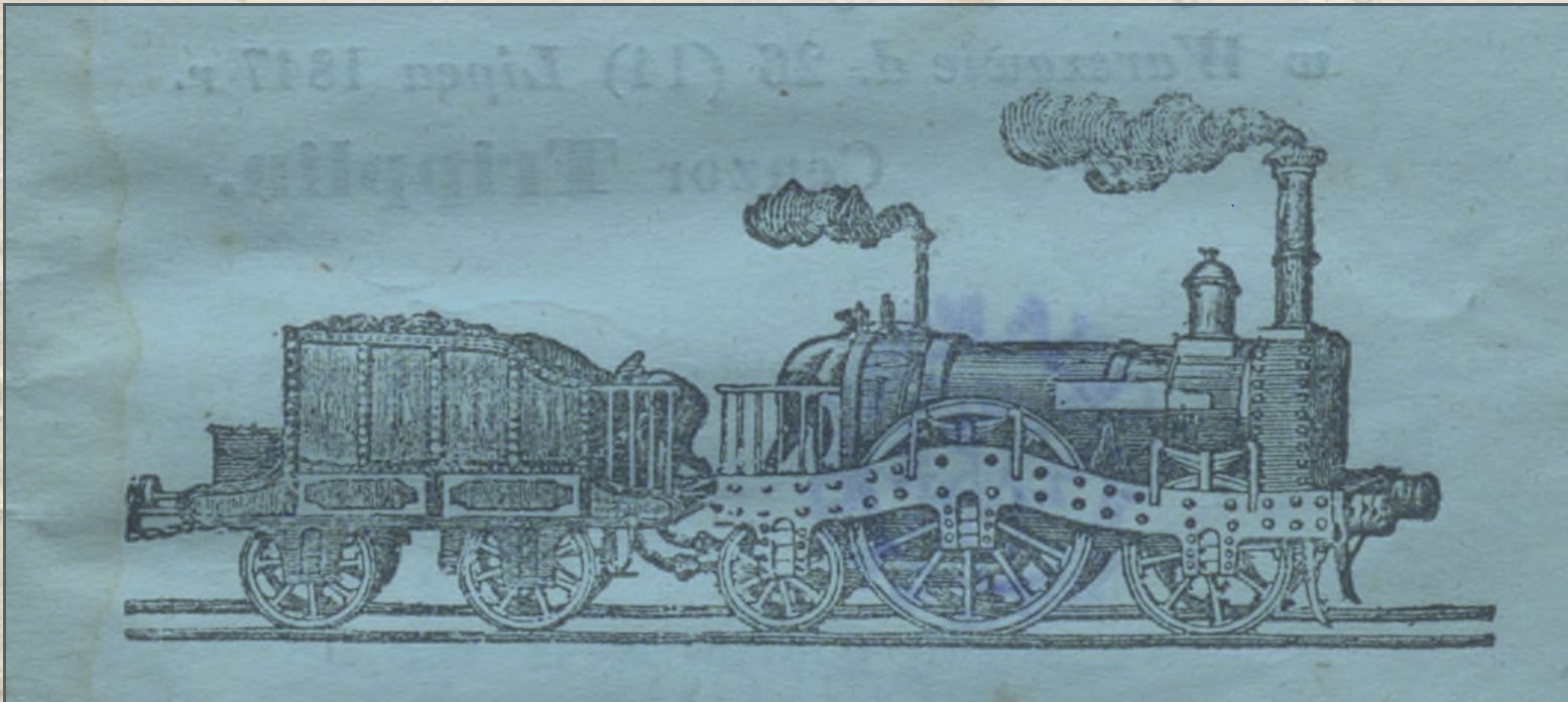 Pierwszy parowóz 1847 rok.JPG